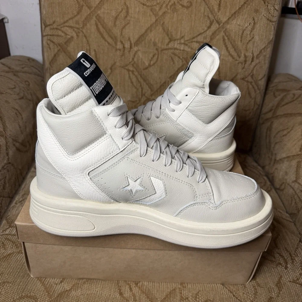 Converse TURBO MId Rick Owens DRKSHDW Pelican  A10960C Size 12 - Picture 2 of 10